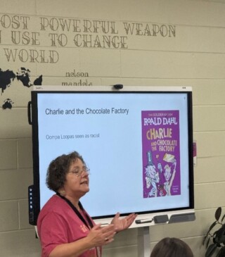 Middle school students discuss banned books list