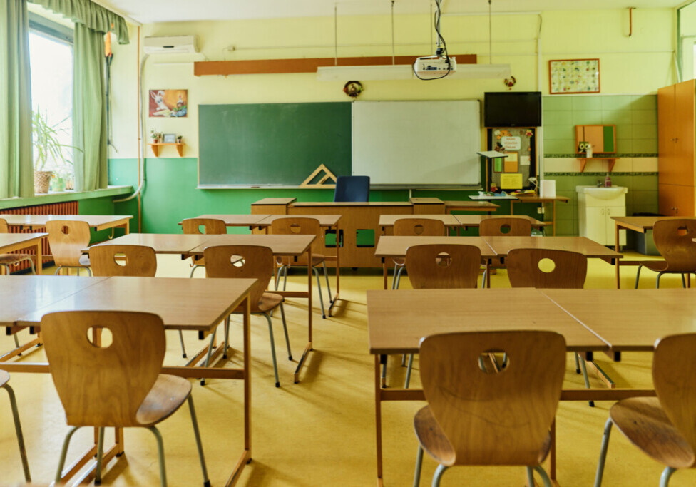 Empty classroom at elementary school!